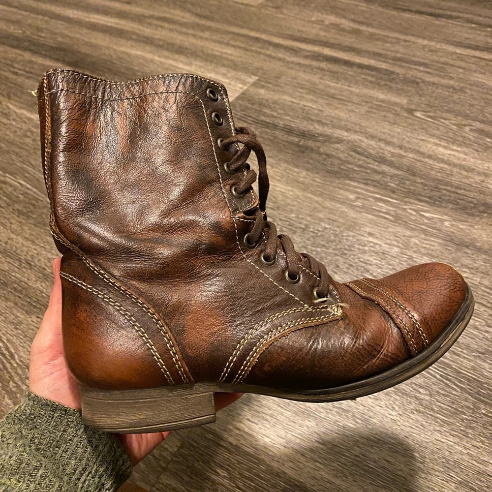 Steve Madden Brown Leather Boots - Size 7